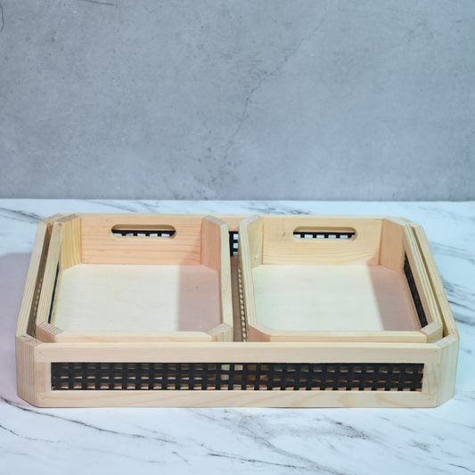 Cane Storage Organiser Tray- Set of 3