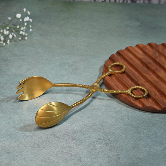 Gold-Finish Serving Tongs