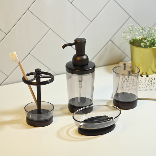 Matte Burnt Umber 4-Piece Bathroom Set