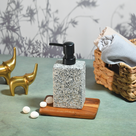 Textured Stone-Finish Liquid Soap Dispenser