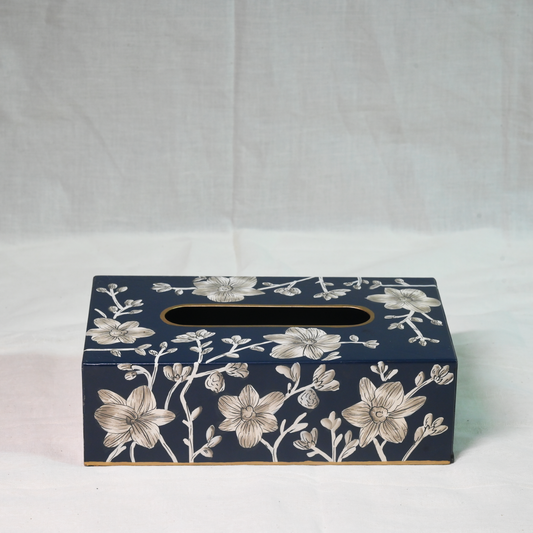 Hand-painted Hibiscus Tissue Box