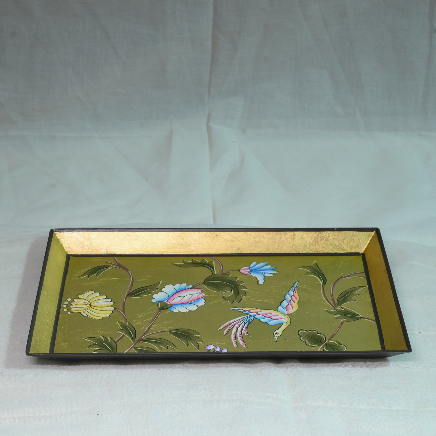 Hand-painted Gold Leaf Serving Tray- Small