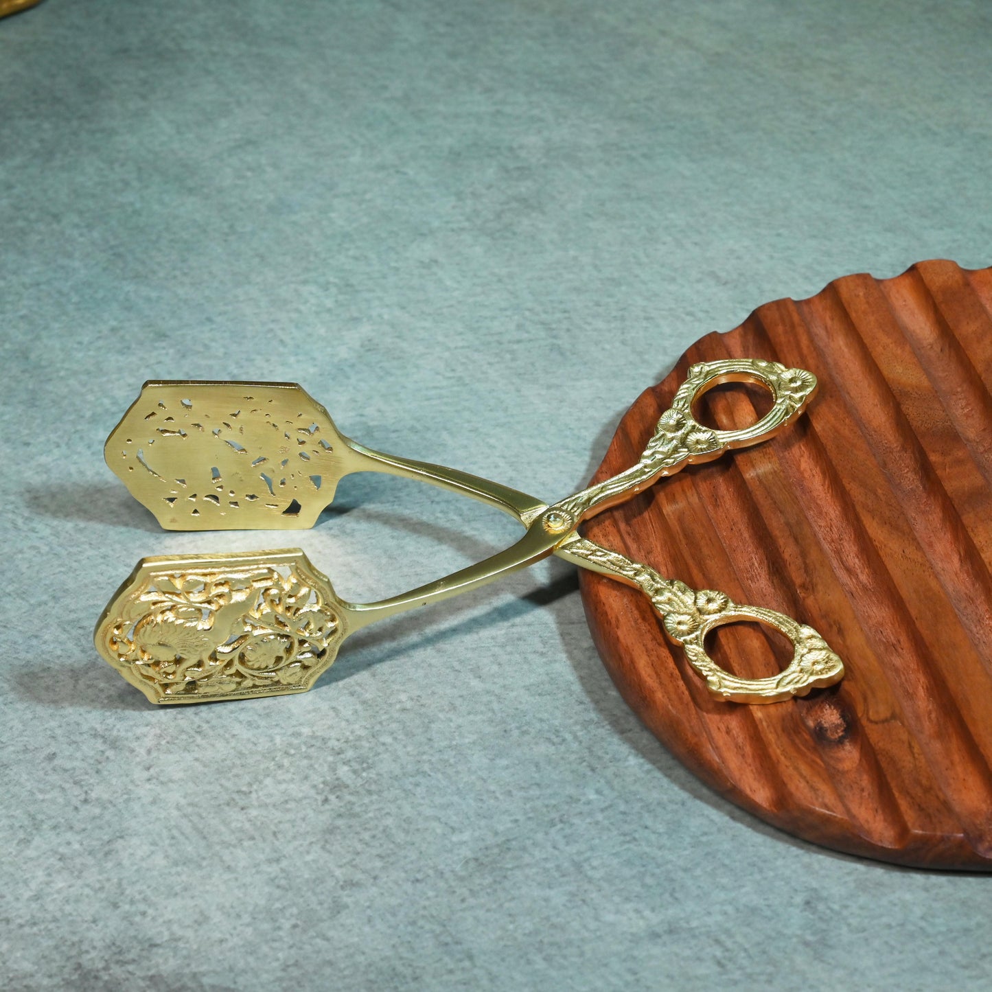 Gold-Finish Serving Tongs