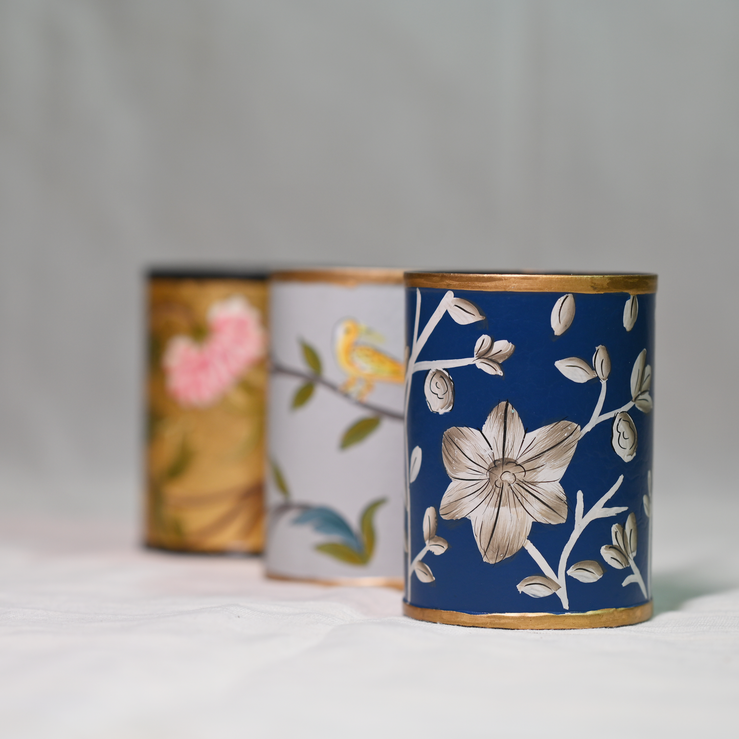 Hand-painted Hibiscus Stationery Holder