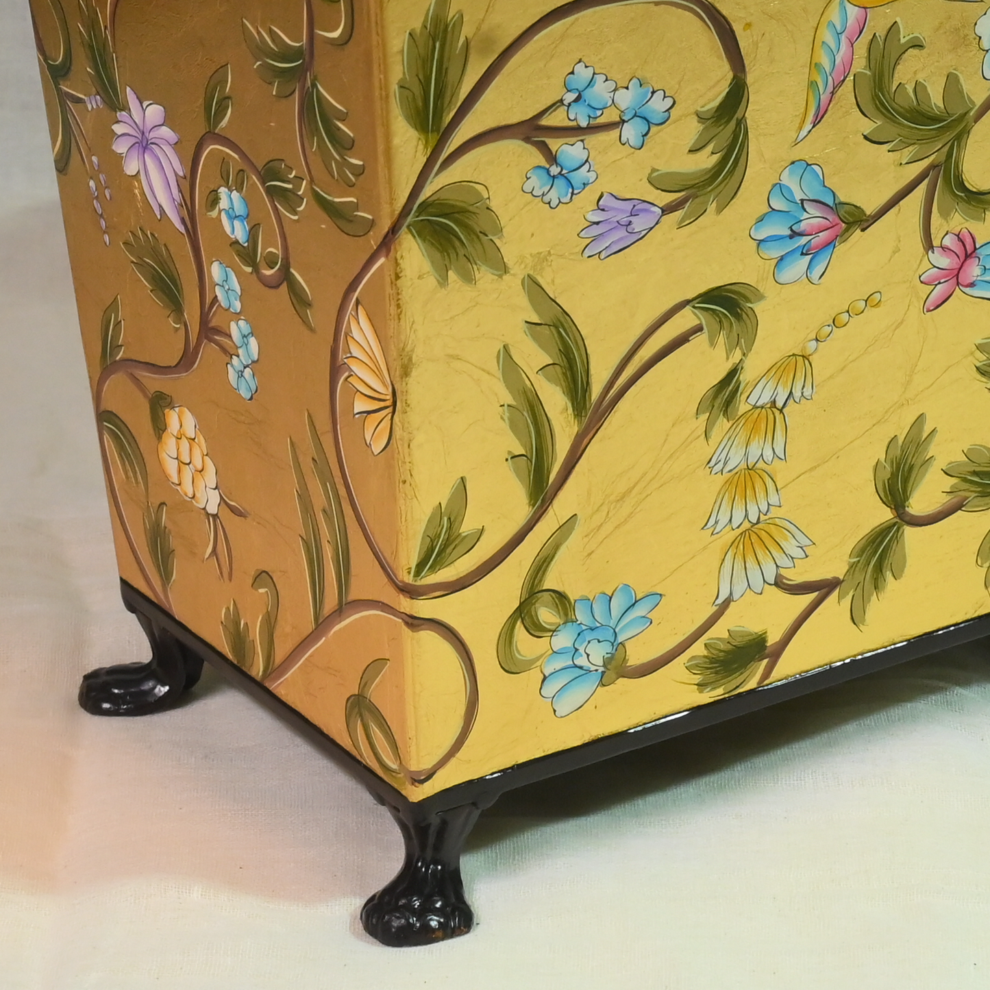 Hand-painted Gold Leaf Magazine Holder