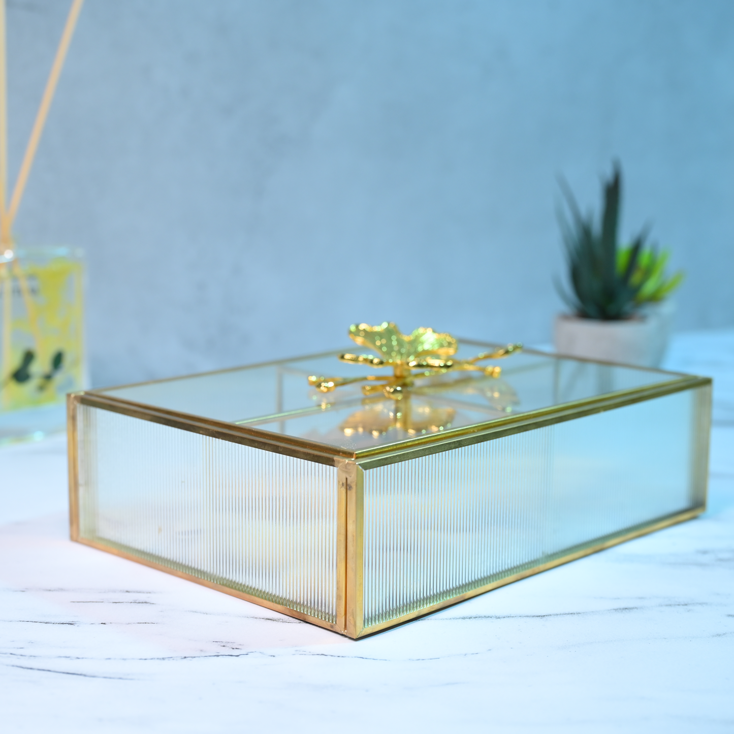 Multi-Purpose Glass Storage Box with Lid