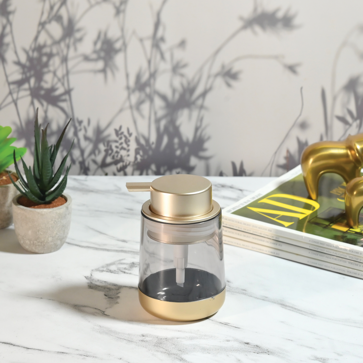 Gold-Finish Liquid Soap Dispenser