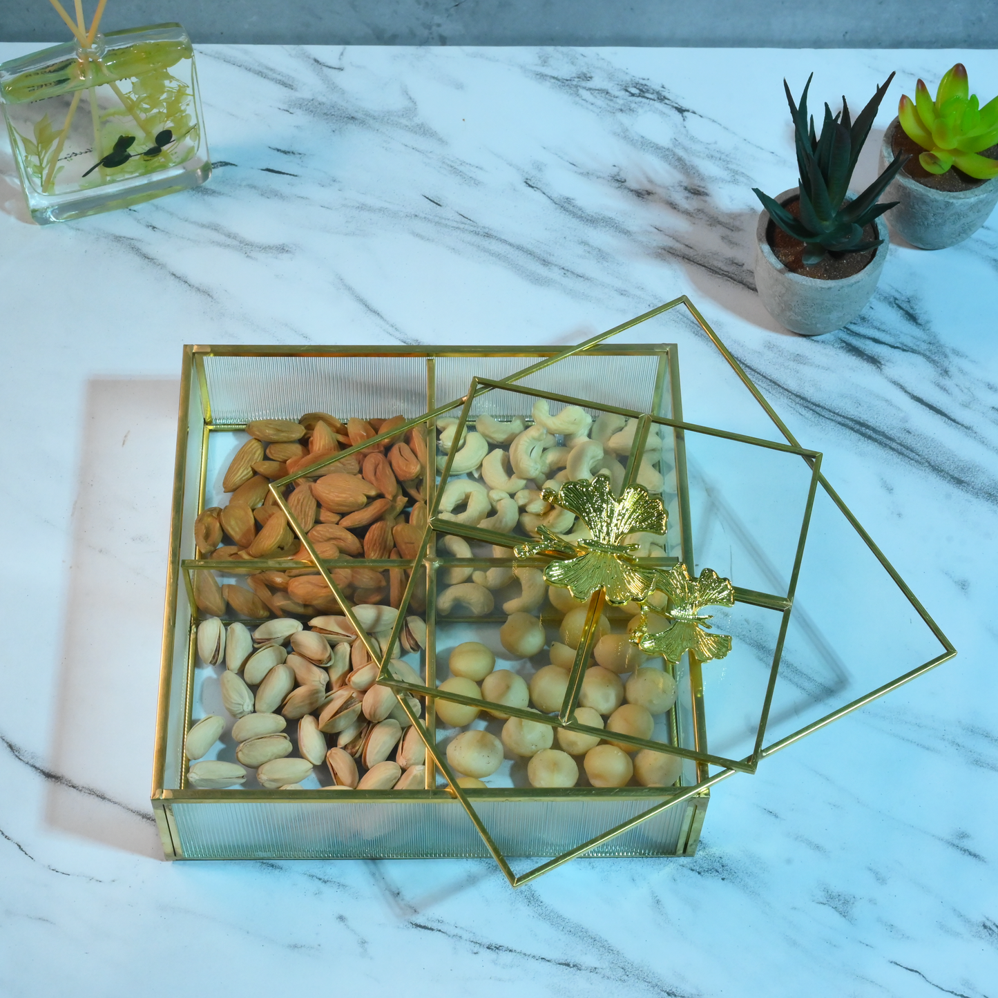 Multi-Purpose Glass Storage Box with Lid