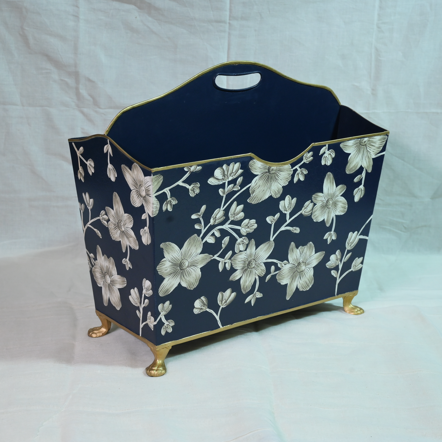 Hand-painted Hibiscus Magazine Holder