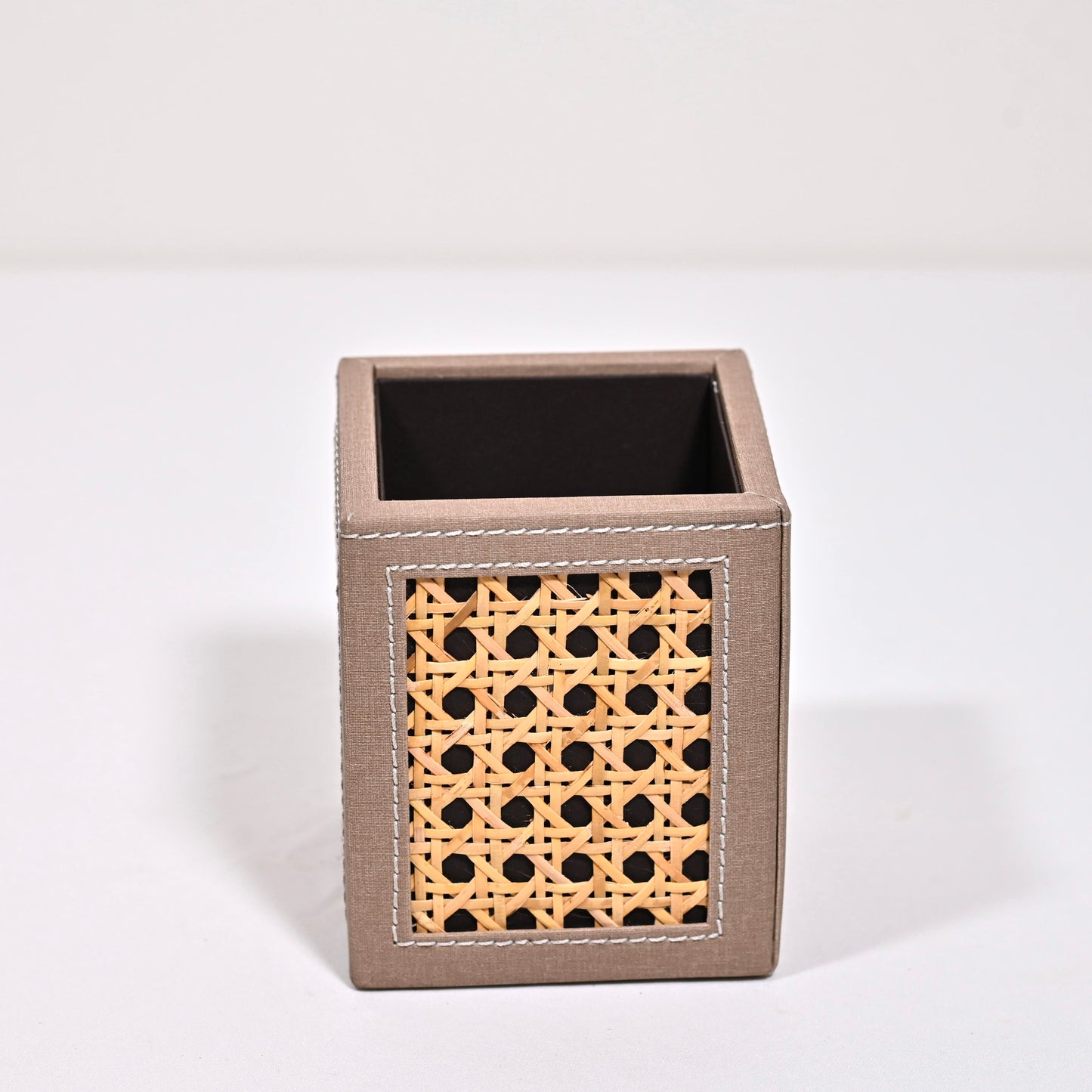 Dark Beige Rattan Stationery Stand