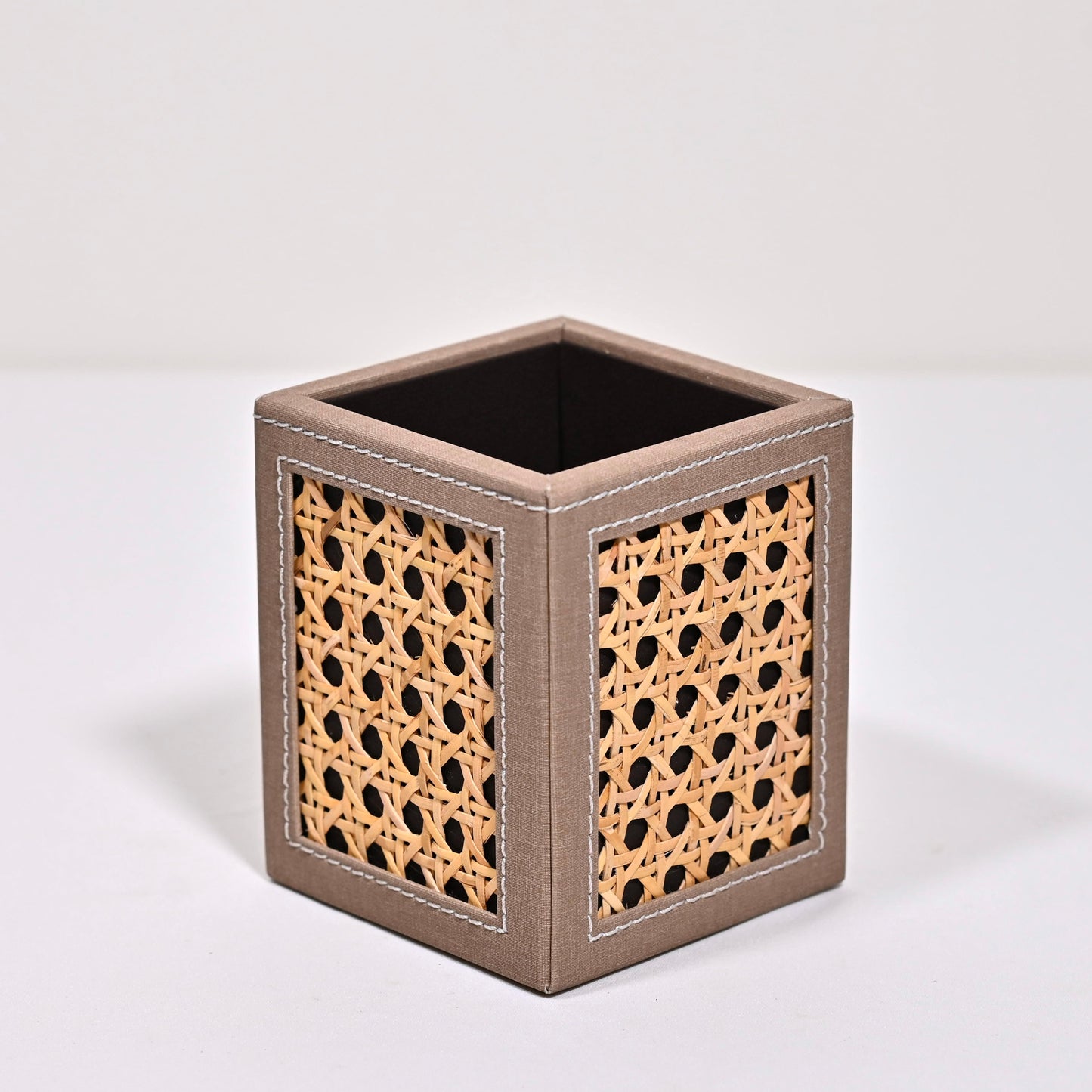 Dark Beige Rattan Stationery Stand