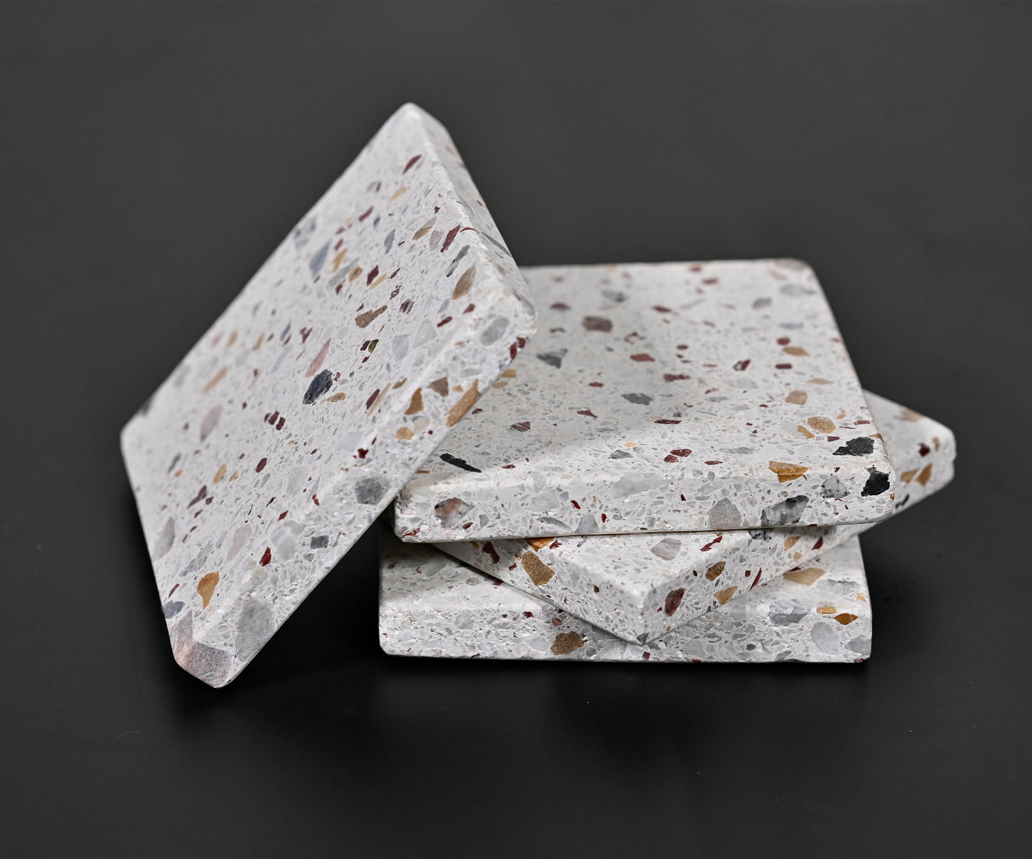 Multi Coloured Terrazzo Square Coasters