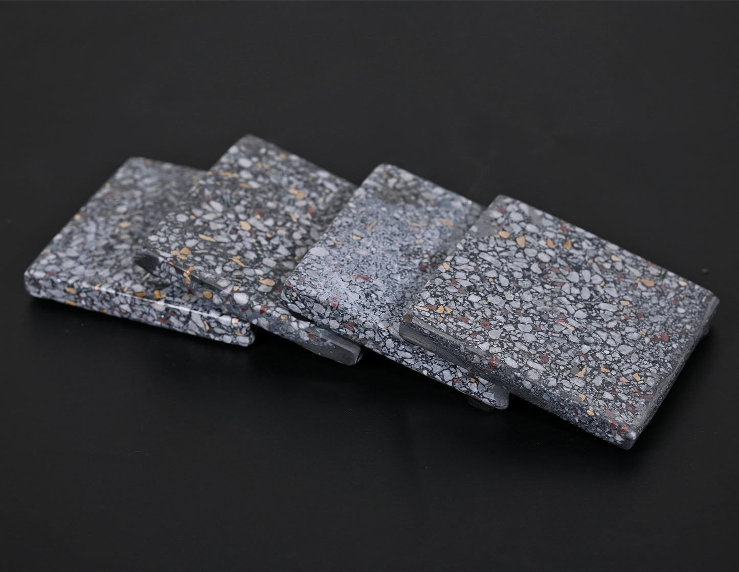 Grey Terrazzo Square Coasters