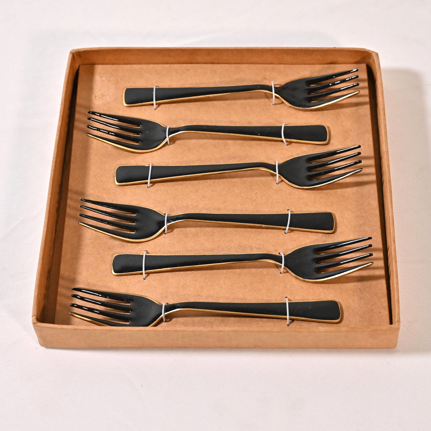 Black Stainless Steel Fork Set