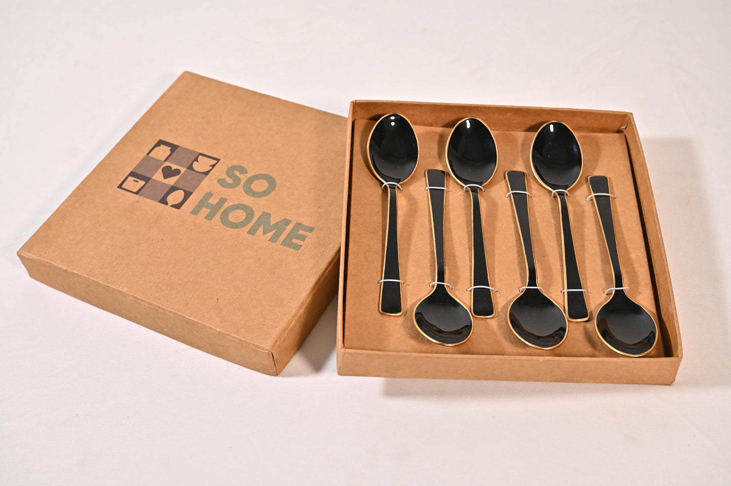 Black Stainless Steel Spoon Set