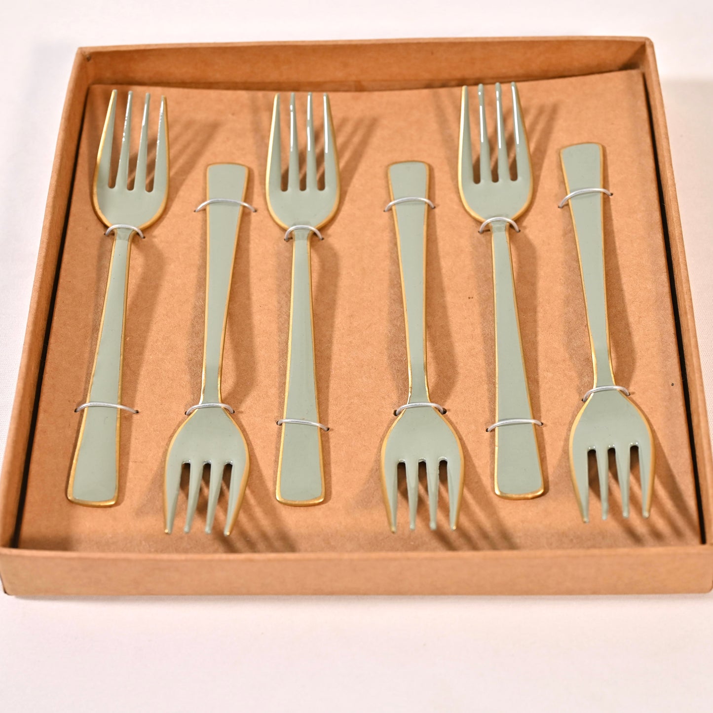 Sage Green Stainless Steel Fork Set