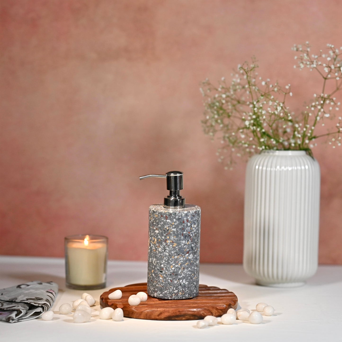 Gray Terrazzo Bathroom Set