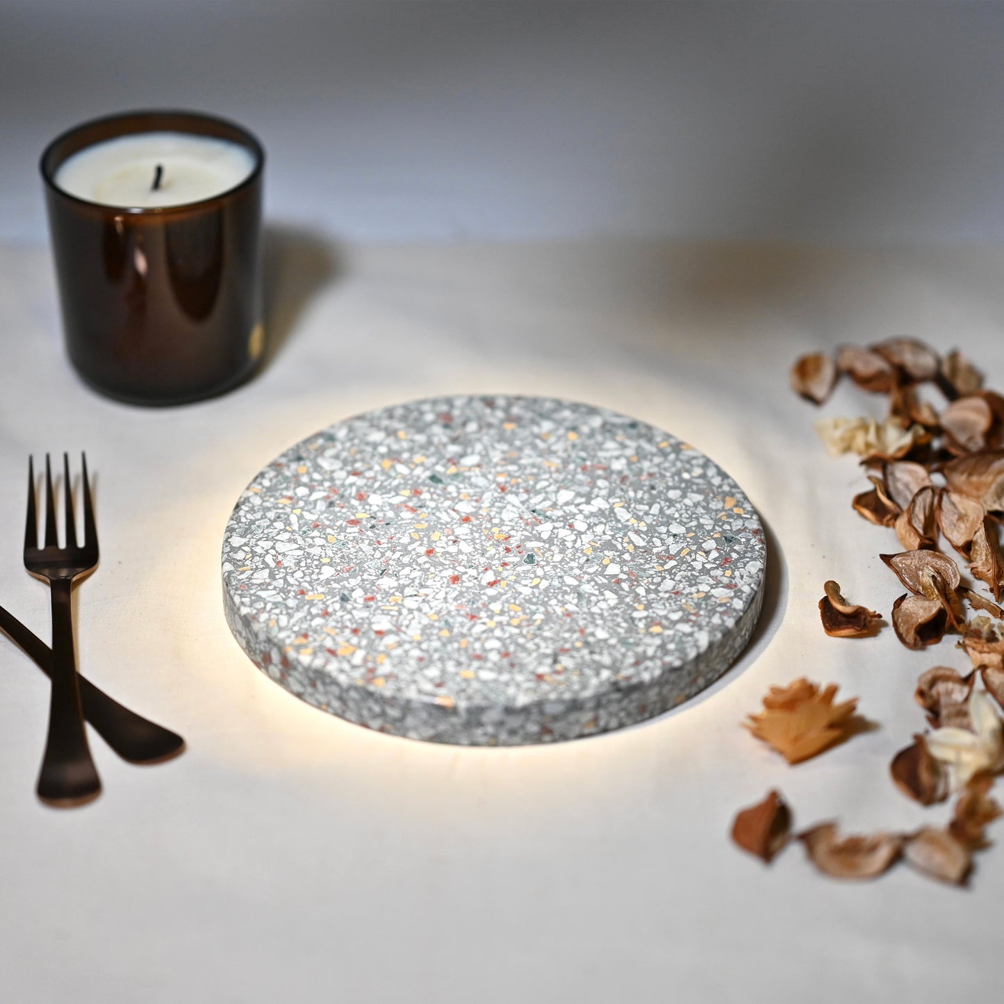 Grey Terrazzo Round Trivet