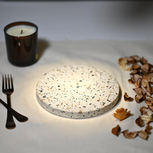 Multi Coloured Terrazzo Round Trivet