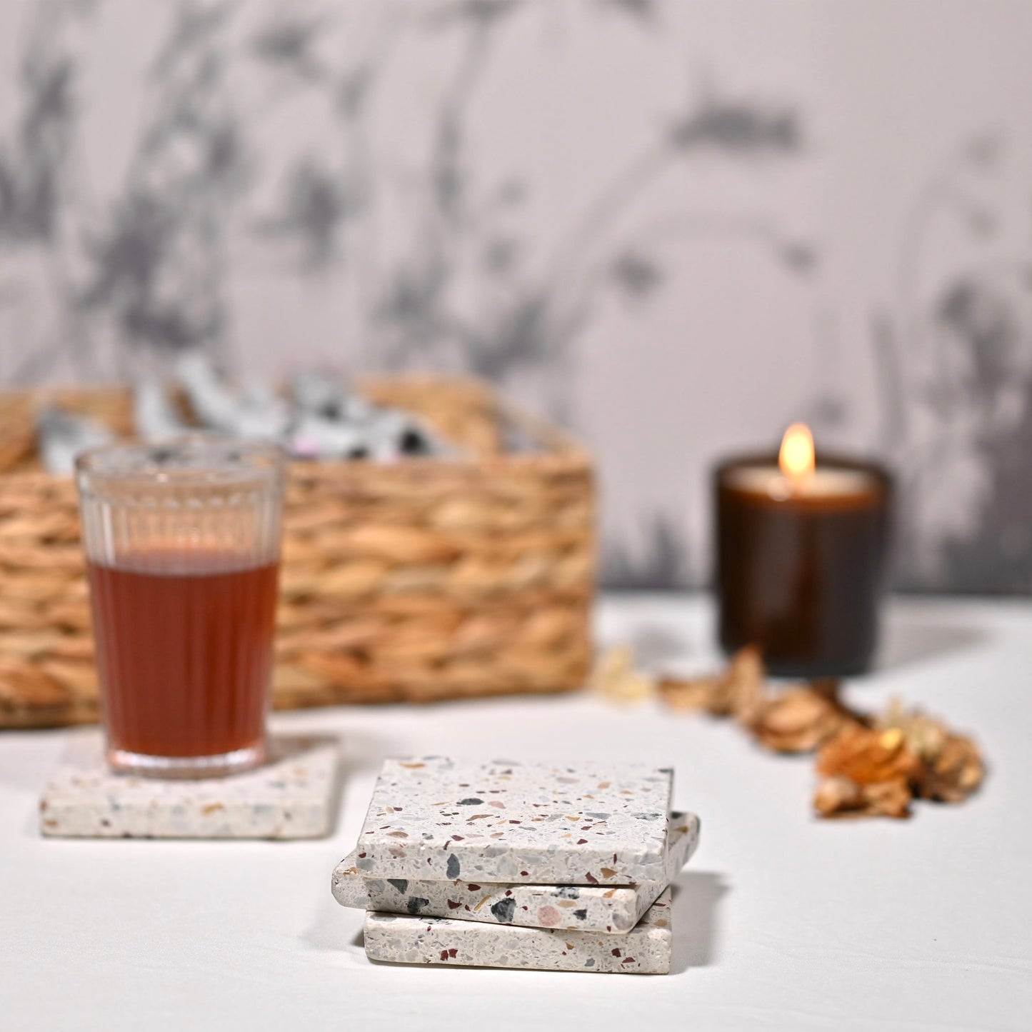 Multi Coloured Terrazzo Square Coasters