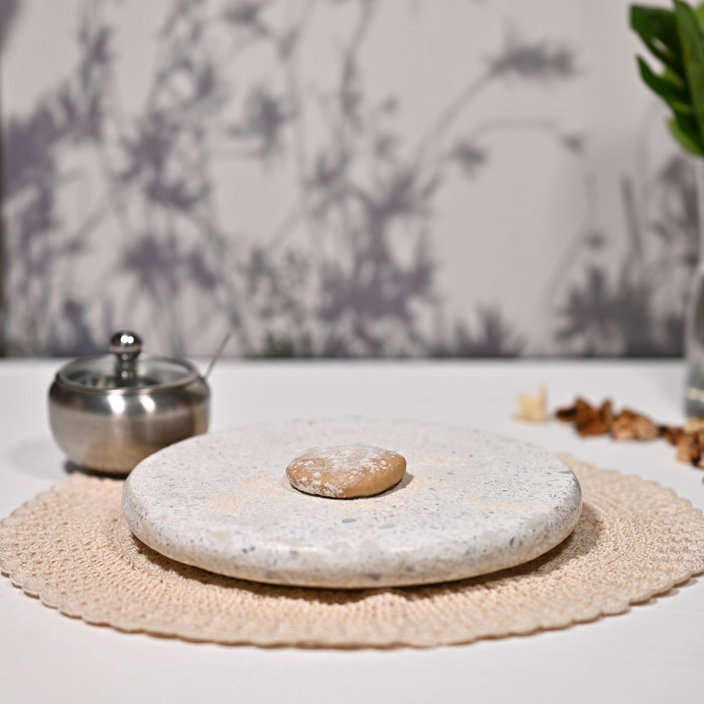 White Terrazzo Roti Maker/ Chakla