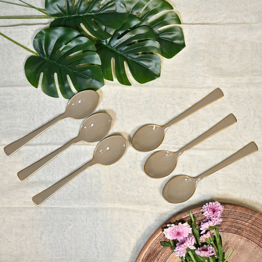 Beige Stainless Steel Spoon Set