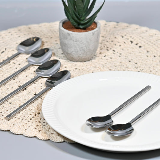 Semi-Matte Stainless Steel Dessert Spoon Set