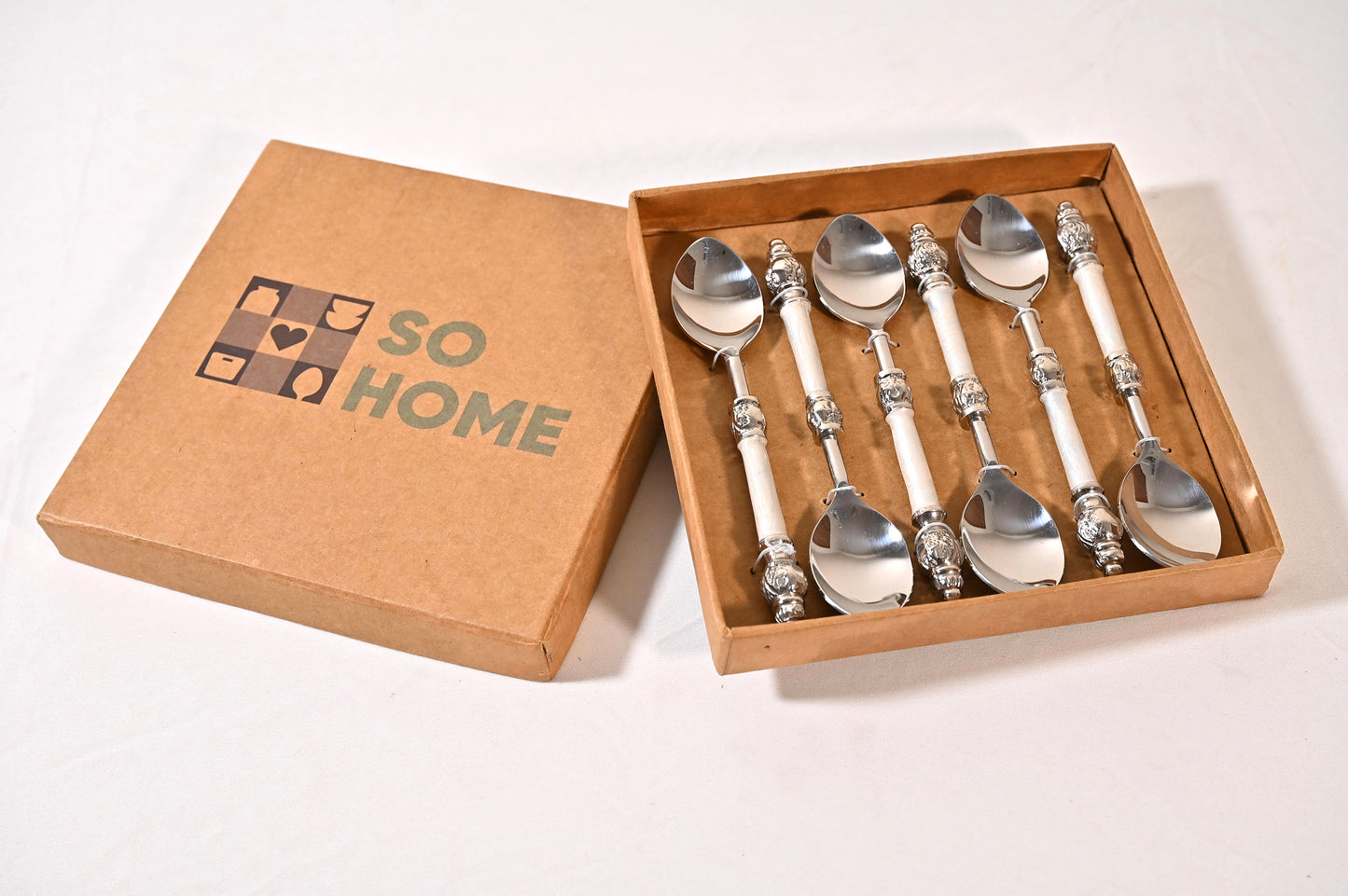 Mother-of-Pearl Stainless Steel Dinner Spoon Set