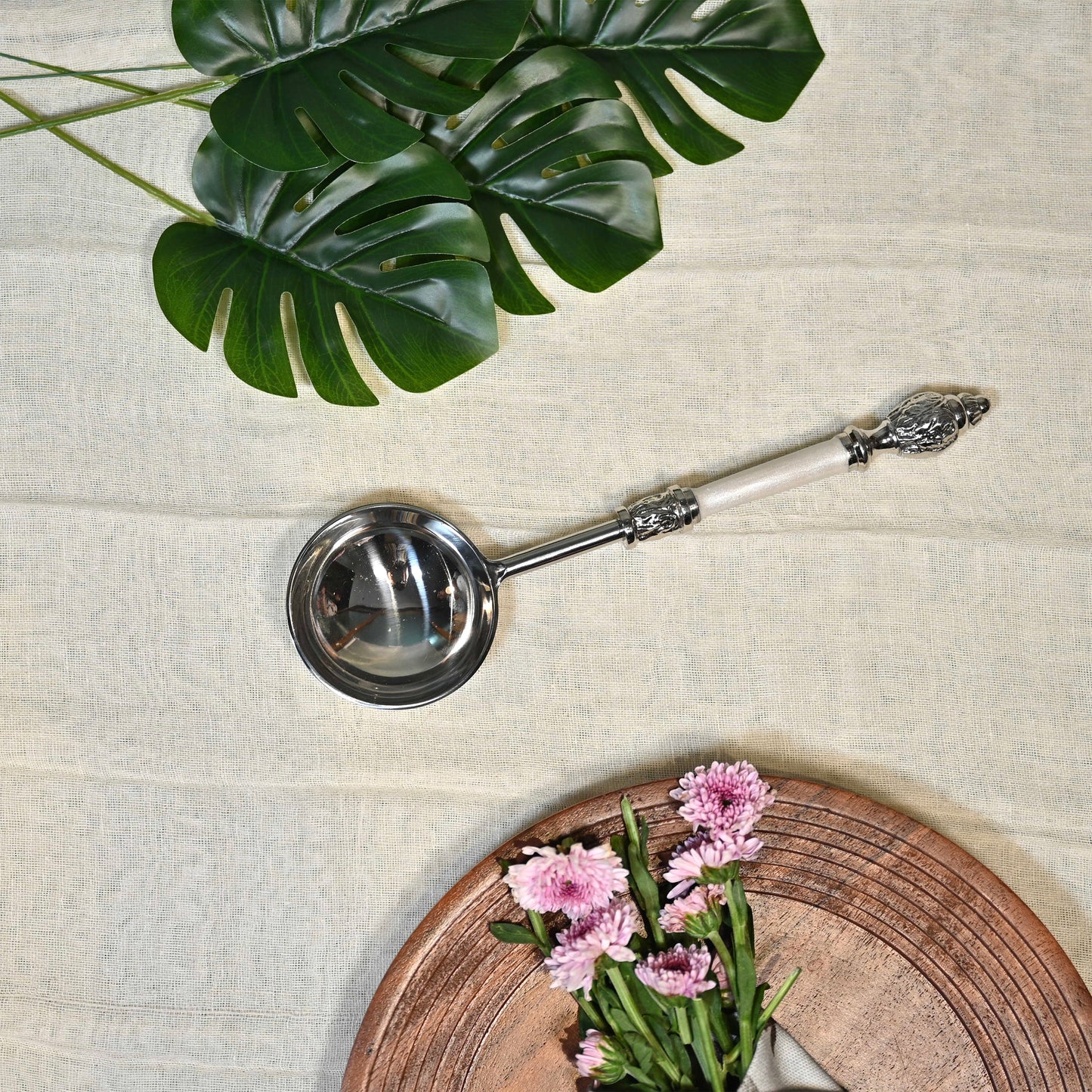 Mother-of-Pearl Stainless Steel Serving Ladle