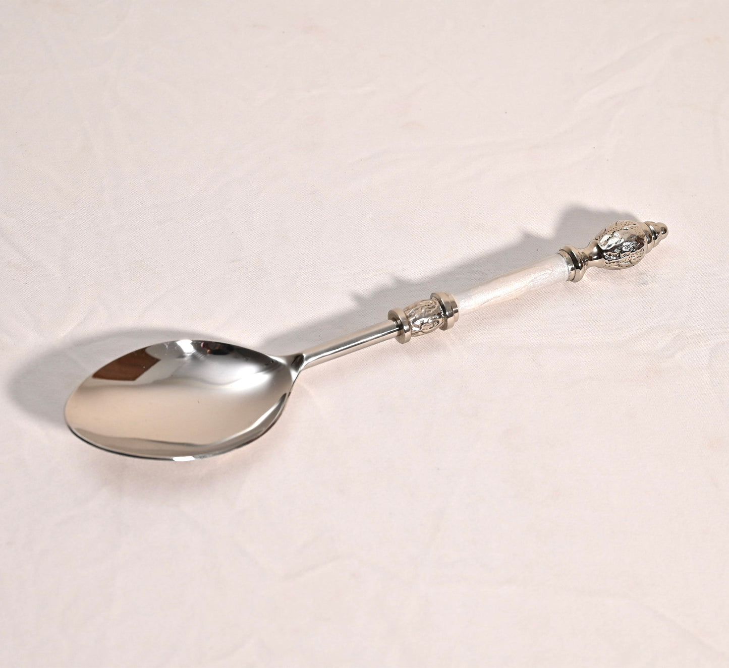 Mother-of-Pearl Stainless Steel Pan Serving Spoon