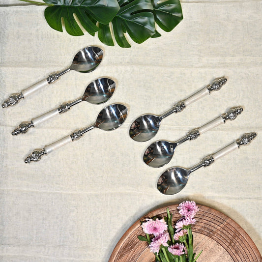 Mother-of-Pearl Stainless Steel Tea Spoon Set