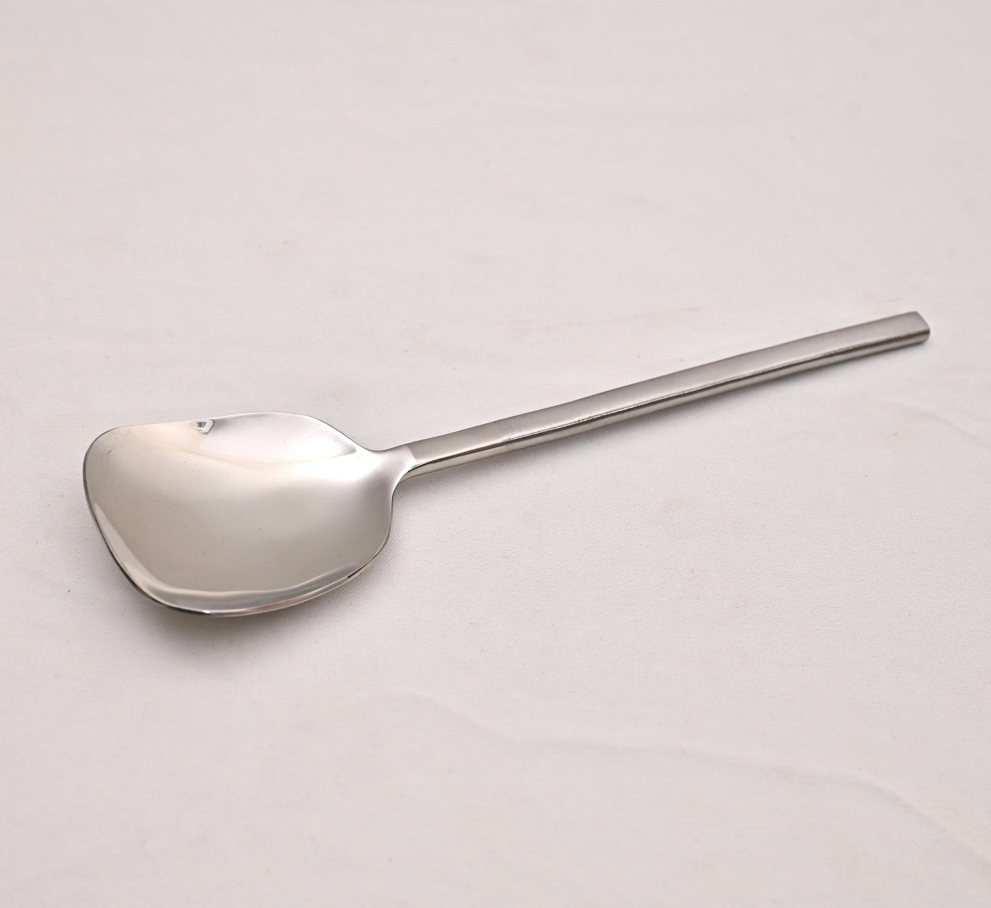 Semi-Matte Stainless Steel Square Serving Spoon (Small)