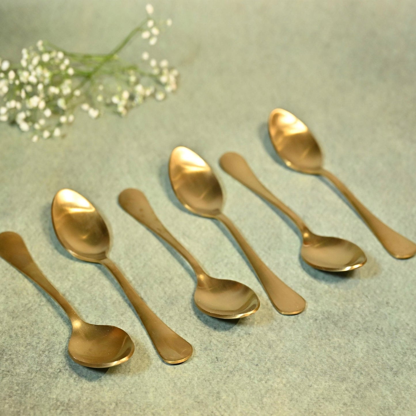 Gold Stainless Steel Tea Spoon Set