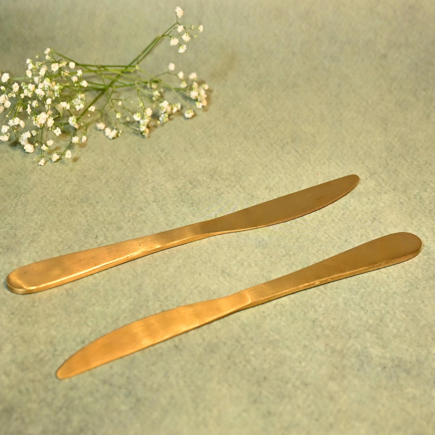 Gold Stainless Steel Dessert Knife Set