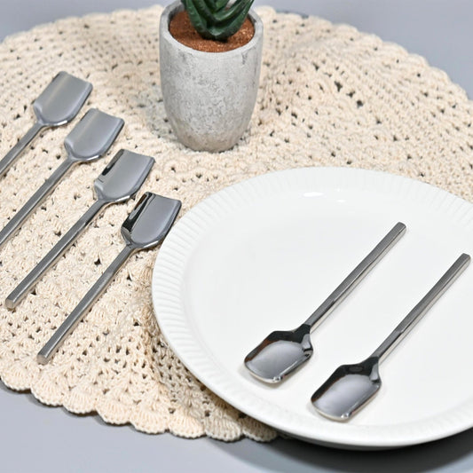 Semi-Matte Stainless Steel Ice-Cream Spoon Set